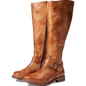 BED|STU Women's Rustic GLAYE 16" Wide Calf Zip Closure Tall Boot Size 8